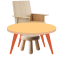 Handmade chairs, tables, stools