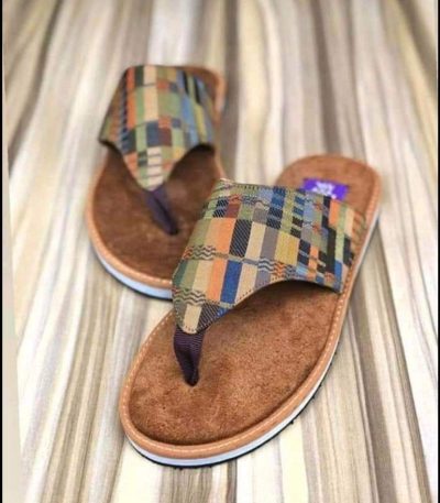 Kente-Print Thong Sandal — "The Heritage Thong"