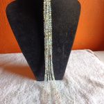 Multi-Strand Aurora Borealis Crystal Long Necklace