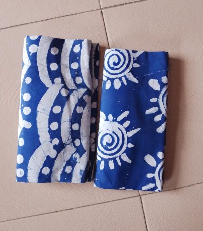 Blue star patterned Batik
