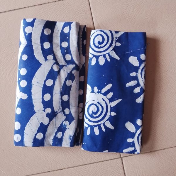 Blue star patterned Batik