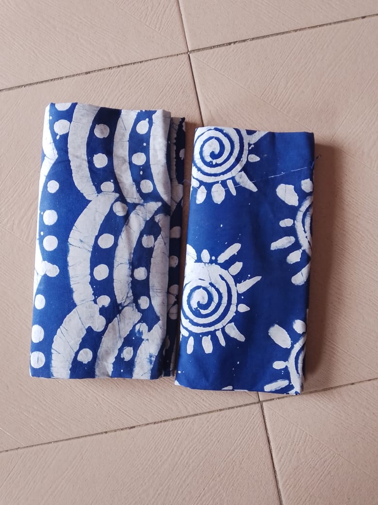 Blue star patterned Batik Blue star patterned Batik