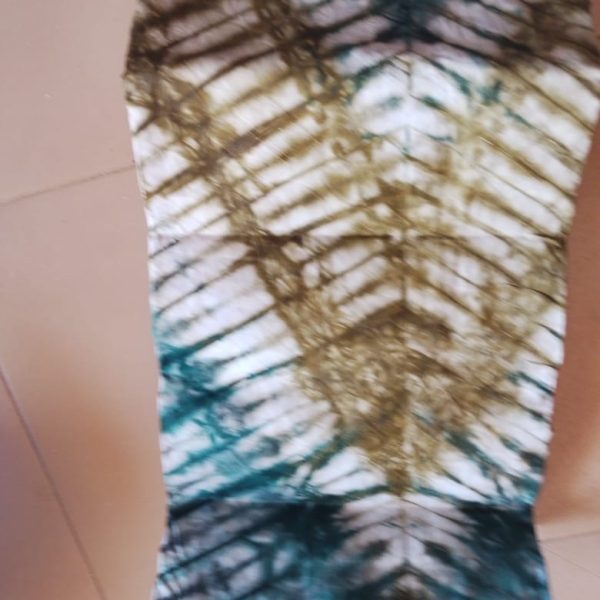 Green Brown Pattern Adire