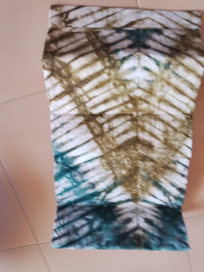 Green Brown Pattern Adire Green Brown Pattern Adire