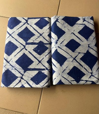 Block pattern blue batik