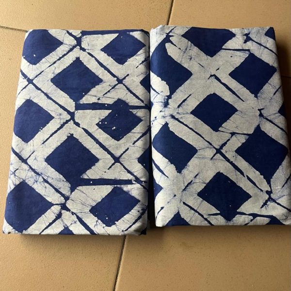 Block pattern blue batik