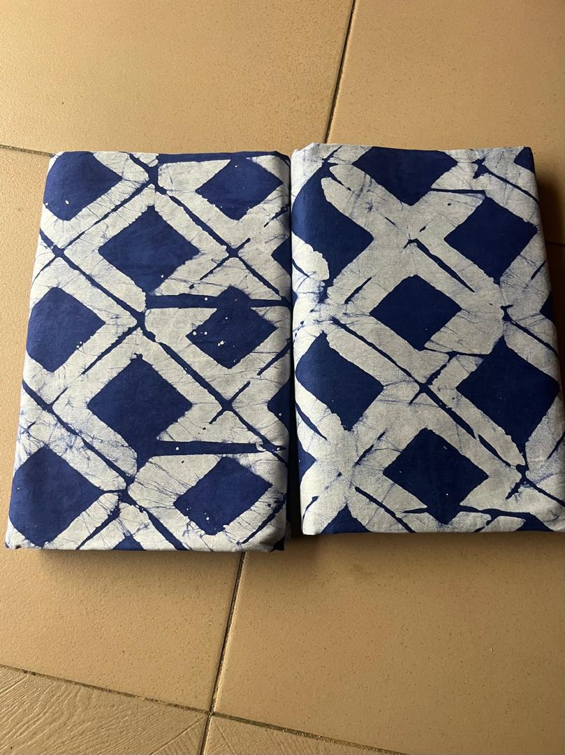 Block pattern blue batik Block pattern blue batik