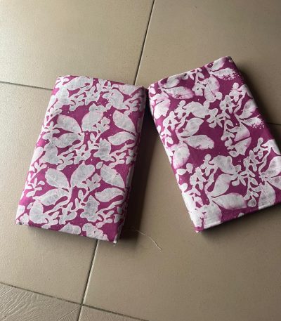 Leafy purple batik