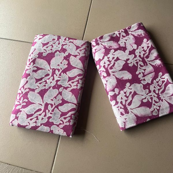 Leafy purple batik