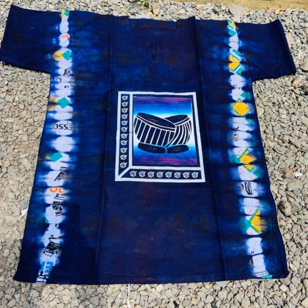 Calabash blue adire shirt