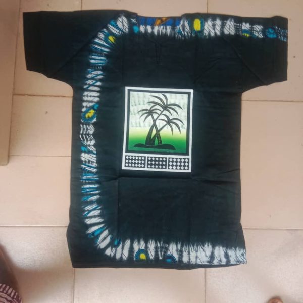 Falling palm adire shirt