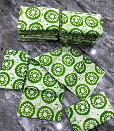 Green coin batik