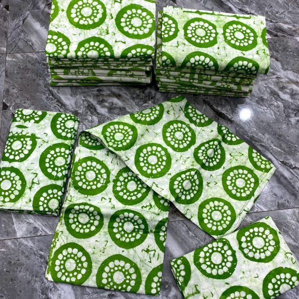 Green coin batik