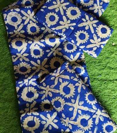 Free style blue batik