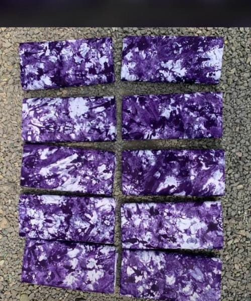 Purple color batik: 5-yards bundle